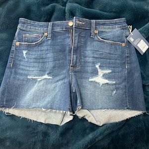 High rise midi shorts